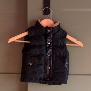 Children's Black Quilted Vest